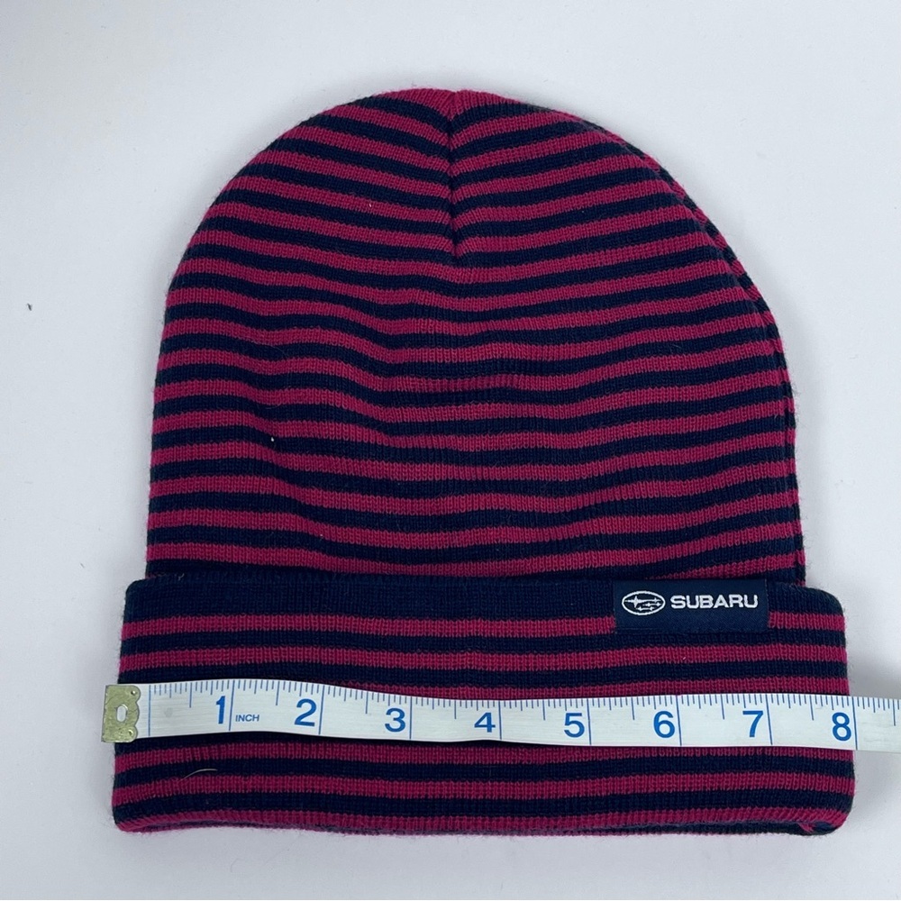 Subaru Unisex Striped Beanie/ Watch Cap One Size; Automobile, Cars, Outdoor - Picture 7 of 8